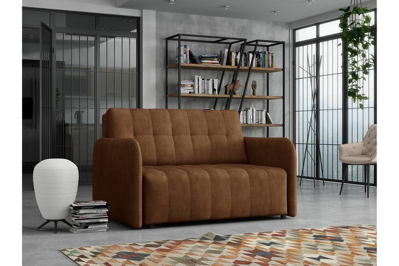 Denegal 2-sits liten bäddsoffa i Mocka - Brun - Möbler - Soffa - Bäddsoffa