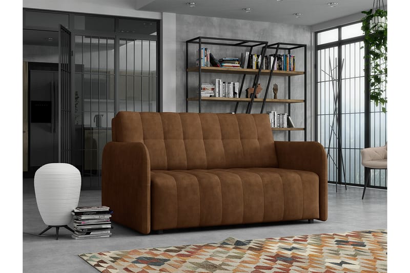 Denegal 2-sits liten bäddsoffa i Mocka - Brun - Möbler - Soffa - Bäddsoffa