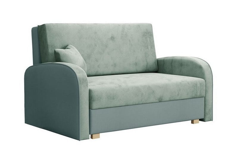 Denegal 2-sits liten bäddsoffa i Sammet, Grå , Grön