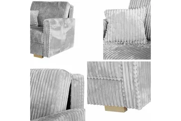 Denegal 2-sits liten bäddsoffa i Sammet - Grå - Möbler - Soffa - Bäddsoffa
