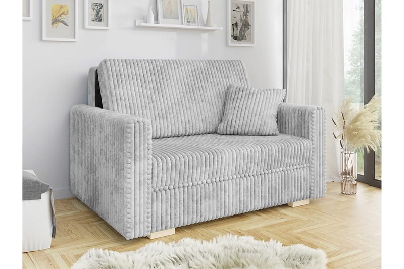 Denegal 2-sits liten bäddsoffa i Sammet - Grå - Möbler - Soffa - Bäddsoffa