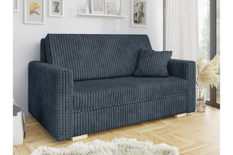 Denegal 2-sits liten bäddsoffa i Sammet - Grå - Möbler - Soffa - Bäddsoffa