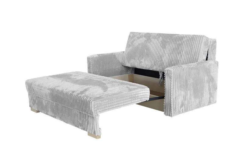 Denegal 2-sits liten bäddsoffa i Sammet - Grå - Möbler - Soffa - Bäddsoffa