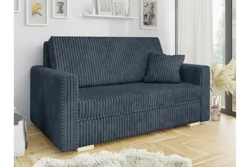 Denegal 2-sits liten bäddsoffa i Sammet - Grå - Möbler - Soffa - Bäddsoffa