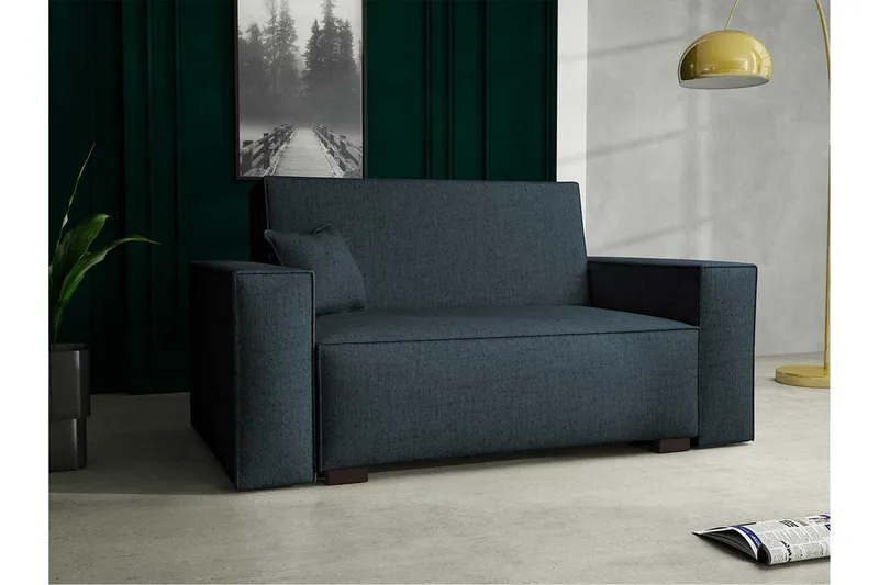 Denegal 2-sits liten bäddsoffa i Tyg - Grå - Möbler - Soffa - Bäddsoffa