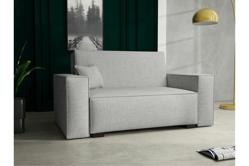 Denegal 2-sits liten bäddsoffa i Tyg - Grå - Möbler - Soffa - Bäddsoffa