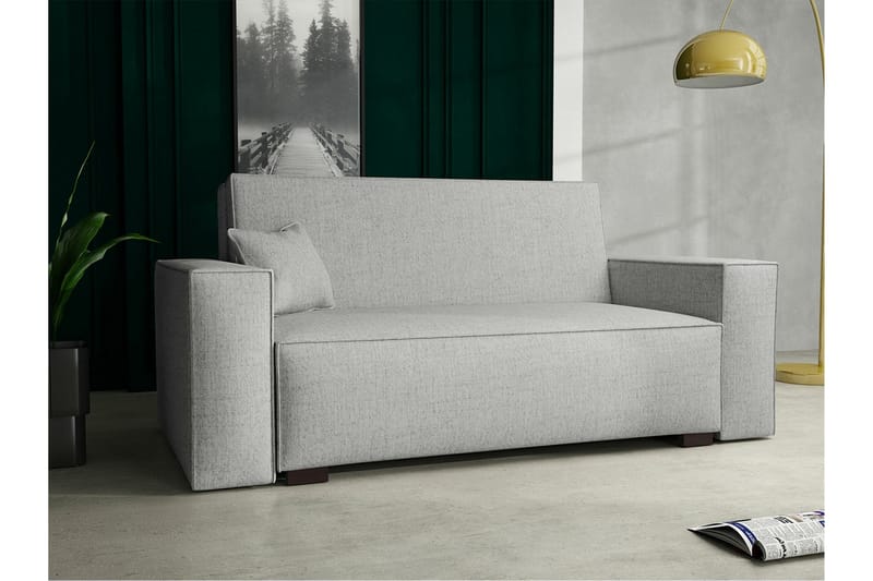 Denegal 2-sits liten bäddsoffa i Tyg - Grå - Möbler - Soffa - Bäddsoffa