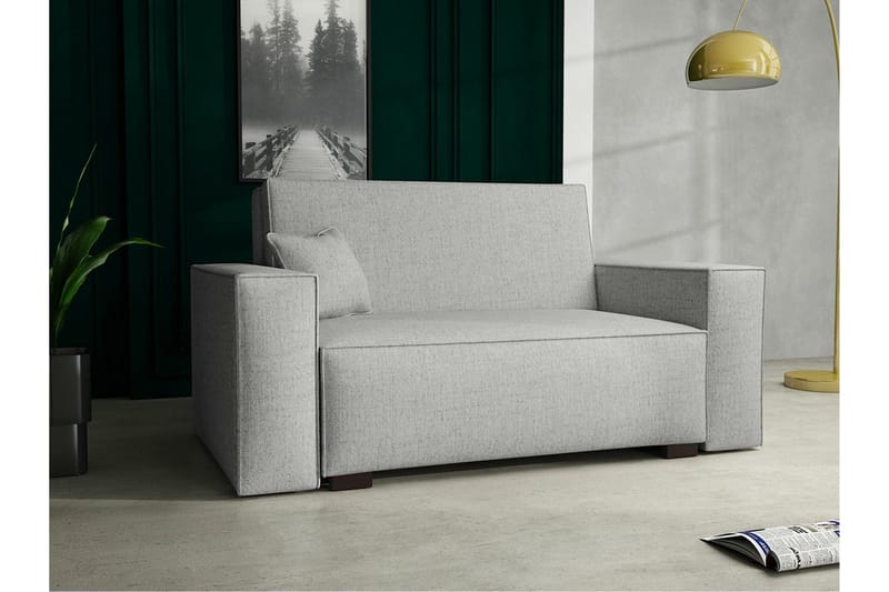 Denegal 2-sits liten bäddsoffa i Tyg - Grå - Möbler - Soffa - Bäddsoffa