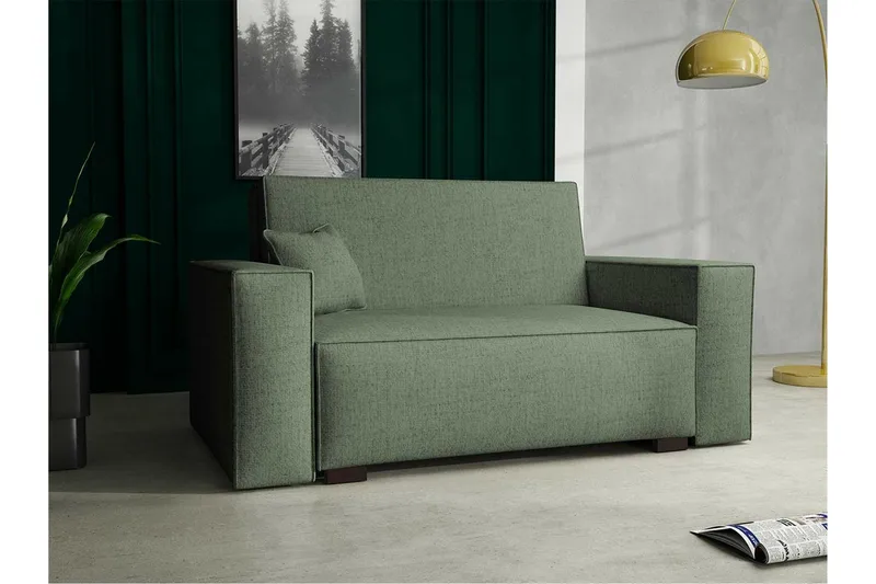 Denegal 2-sits liten bäddsoffa i Tyg - Grön - Möbler - Soffa - Bäddsoffa