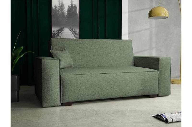 Denegal 2-sits liten bäddsoffa i Tyg - Grön - Möbler - Soffa - Bäddsoffa