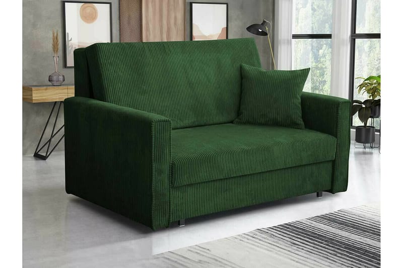 Denegal 2-sits liten bäddsoffa i Tyg - Grön - Möbler - Soffa - Bäddsoffa