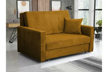 Denegal 2-sits liten bäddsoffa i Tyg - Gul - Möbler - Soffa - Bäddsoffa