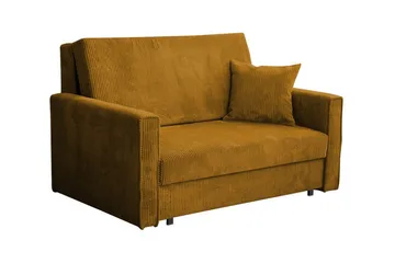Denegal 2-sits liten bäddsoffa i Tyg - Gul - Möbler - Soffa - Bäddsoffa