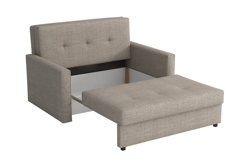 Denegal 2-sits liten bäddsoffa i Plysch - Brun - Möbler - Soffa - Bäddsoffa