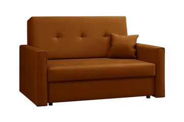 Denegal 2-sits liten bäddsoffa i Plysch - Gul - Möbler - Soffa - Bäddsoffa