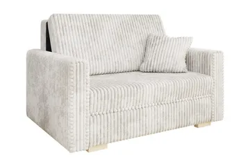 Denegal 2-sits liten bäddsoffa i Plysch - Beige - Möbler - Soffa - Bäddsoffa