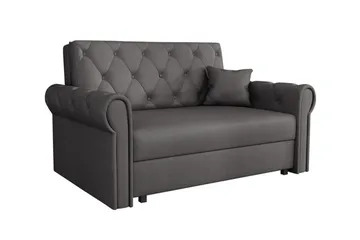 Denegal 2-sits liten bäddsoffa i Plysch - Grå - Möbler - Soffa - Bäddsoffa