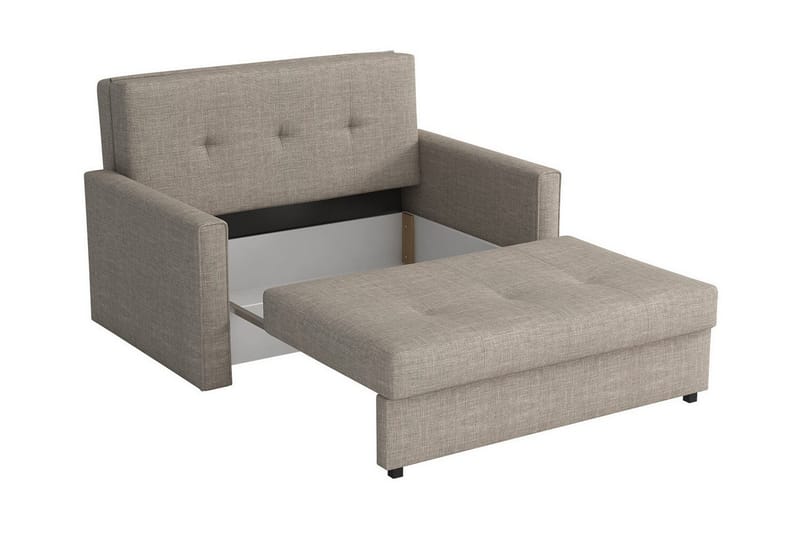 Denegal 2-sits liten bäddsoffa i Plysch - Grå - Möbler - Soffa - Bäddsoffa