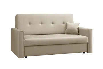Denegal 2-sits liten bäddsoffa i Plysch - Beige - Möbler - Soffa - Bäddsoffa