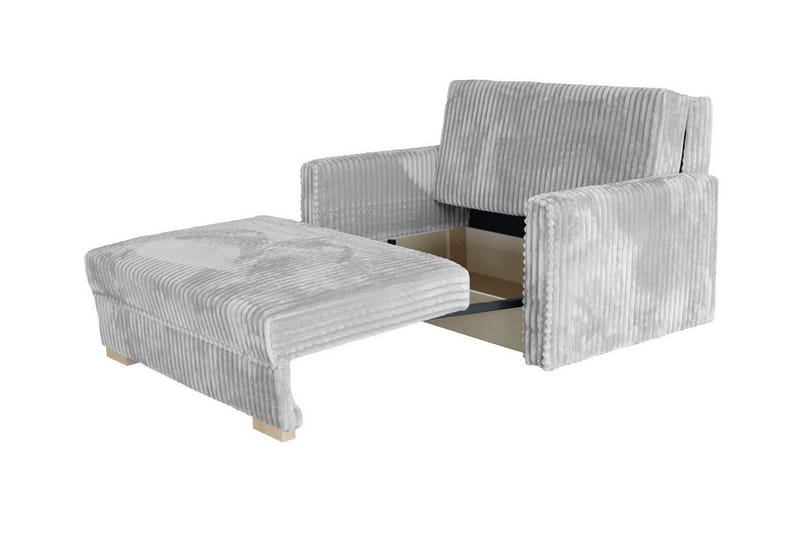 Denegal 2-sits liten bäddsoffa i Plysch - Grå - Möbler - Soffa - Bäddsoffa