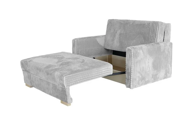 Denegal 2-sits liten bäddsoffa i Plysch - Grå - Möbler - Soffa - Bäddsoffa