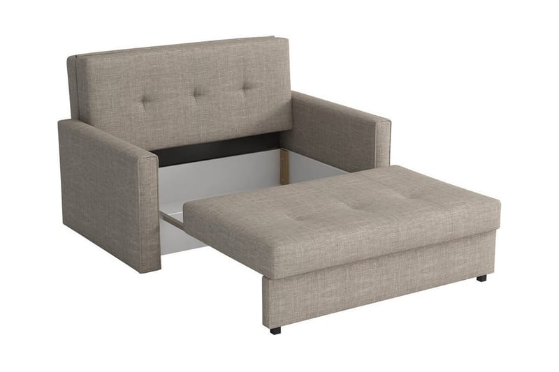 Denegal 2-sits liten bäddsoffa i Plysch - Gul - Möbler - Soffa - Bäddsoffa