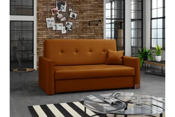Denegal 2-sits liten bäddsoffa i Plysch - Brun - Möbler - Soffa - Bäddsoffa