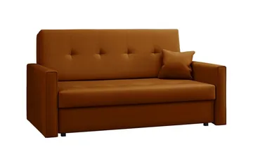 Denegal 2-sits liten bäddsoffa i Plysch - Brun - Möbler - Soffa - Bäddsoffa