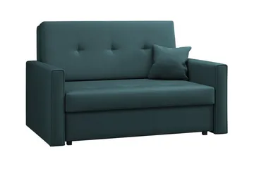Denegal 2-sits liten bäddsoffa i Plysch - Blå , Grön - Möbler - Soffa - Bäddsoffa