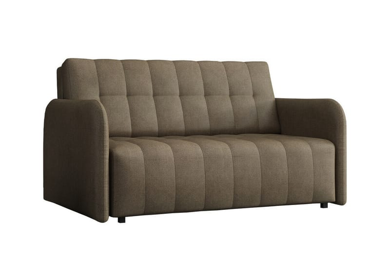 Denegal 2-sits liten bäddsoffa i Plysch, Brun
