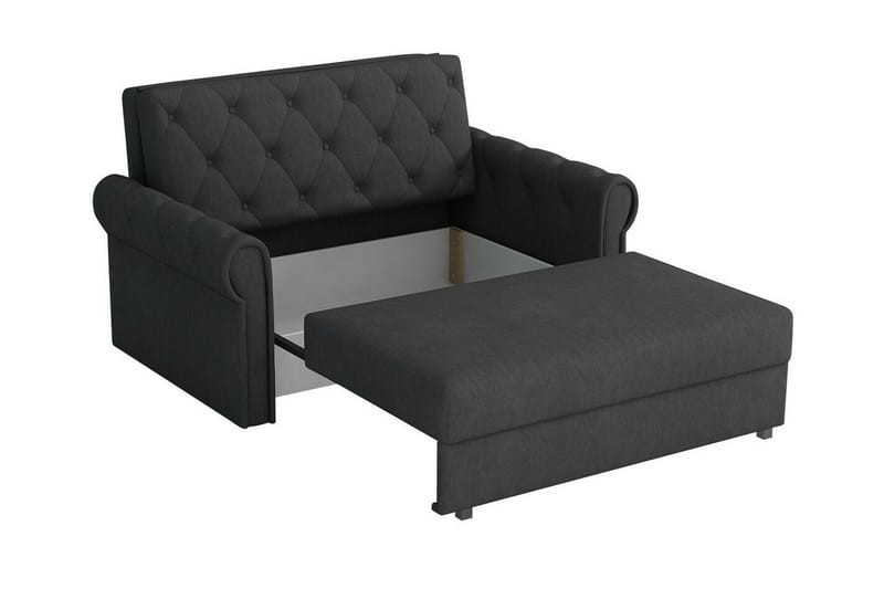 Denegal 2-sits liten bäddsoffa i Plysch - Grön - Möbler - Soffa - Bäddsoffa