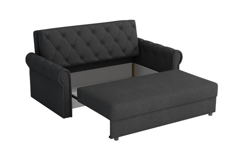 Denegal 2-sits liten bäddsoffa i Plysch - Grå - Möbler - Soffa - Bäddsoffa