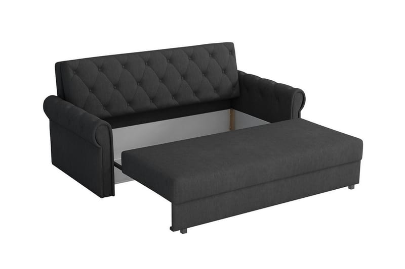 Denegal 2-sits liten bäddsoffa i Plysch - Grå - Möbler - Soffa - Bäddsoffa