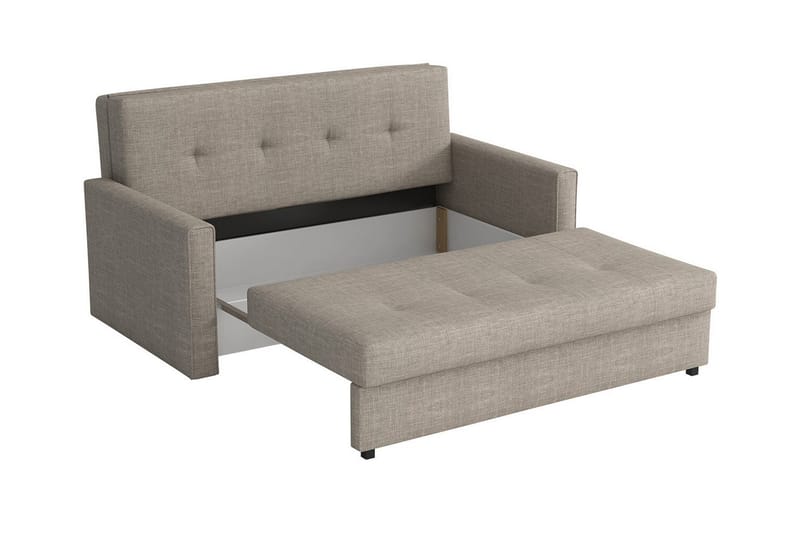 Denegal 2-sits liten bäddsoffa i Plysch - Brun - Möbler - Soffa - Bäddsoffa