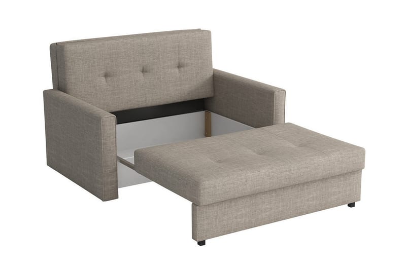 Denegal 2-sits liten bäddsoffa i Plysch - Beige - Möbler - Soffa - Bäddsoffa