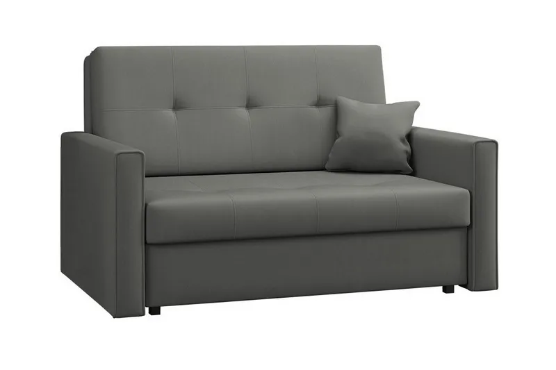 Denegal 2-sits liten bäddsoffa i Plysch, Grå