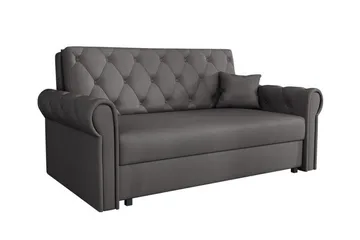 Denegal 2-sits liten bäddsoffa i Plysch - Grå - Möbler - Soffa - Bäddsoffa
