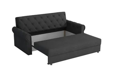 Denegal 2-sits liten bäddsoffa i Plysch - Grå - Möbler - Soffa - Bäddsoffa