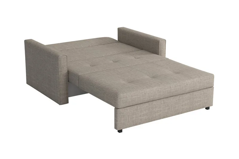 Denegal 2-sits liten bäddsoffa i Plysch - Beige - Möbler - Soffa - Bäddsoffa