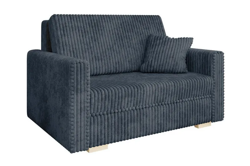 Denegal 2-sits liten bäddsoffa i Plysch, Grå