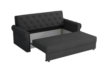 Denegal 2-sits liten bäddsoffa i Plysch - Grå - Möbler - Soffa - Bäddsoffa