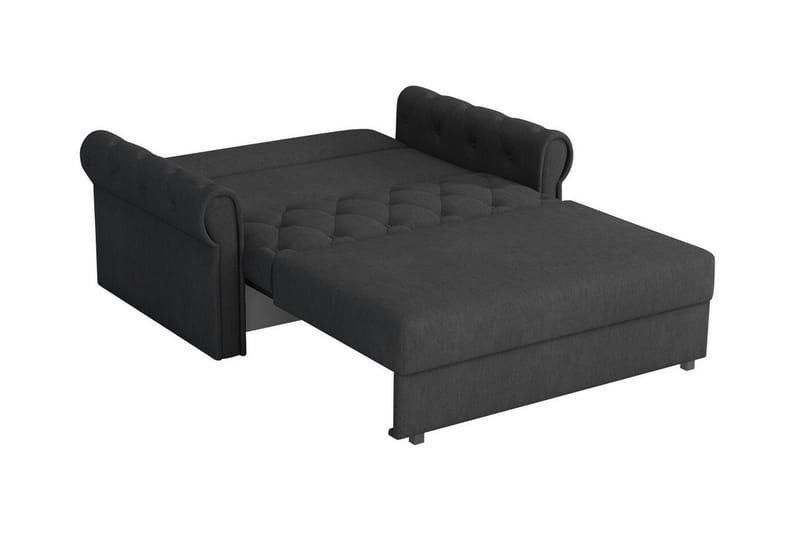 Denegal 2-sits liten bäddsoffa i Plysch - Blå - Möbler - Soffa - Bäddsoffa