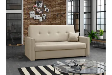 Denegal 2-sits liten bäddsoffa i Plysch - Beige - Möbler - Soffa - Bäddsoffa