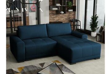 Denegal 2-sits Vänstervänd Bäddsoffa med Förvaring 130x190 cm i Tyg - Blå - Möbler - Soffa - Bäddsoffa