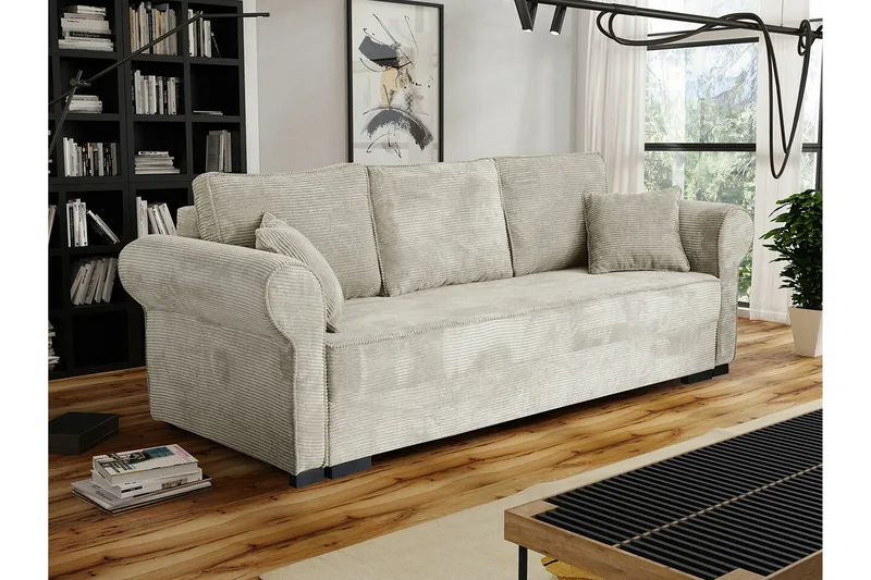 Denegal 3-sits Bäddsoffa NO_BRAND beige - Möbler - Soffa - Bäddsoffa