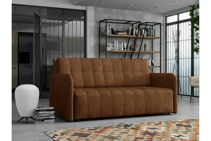 Denegal 3-sits Bäddsoffa NO_BRAND Dark brown - Möbler - Soffa - Bäddsoffa