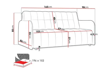 Denegal 3-sits Bäddsoffa - Möbler - Soffa - Bäddsoffa