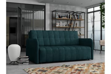 Denegal 3-sits Framåtbäddad Bäddsoffa 152x196 cm med Förvaring i Tyg - Grön - Möbler - Soffa - Bäddsoffa
