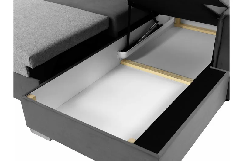 Denegal 3-sits Hörnbäddsoffa Beige/Light beige - Möbler - Soffa - Bäddsoffa