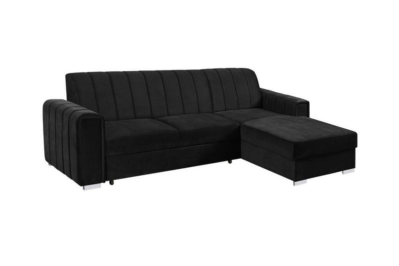 Denegal 3-sits Hörnbäddsoffa Black, undefined